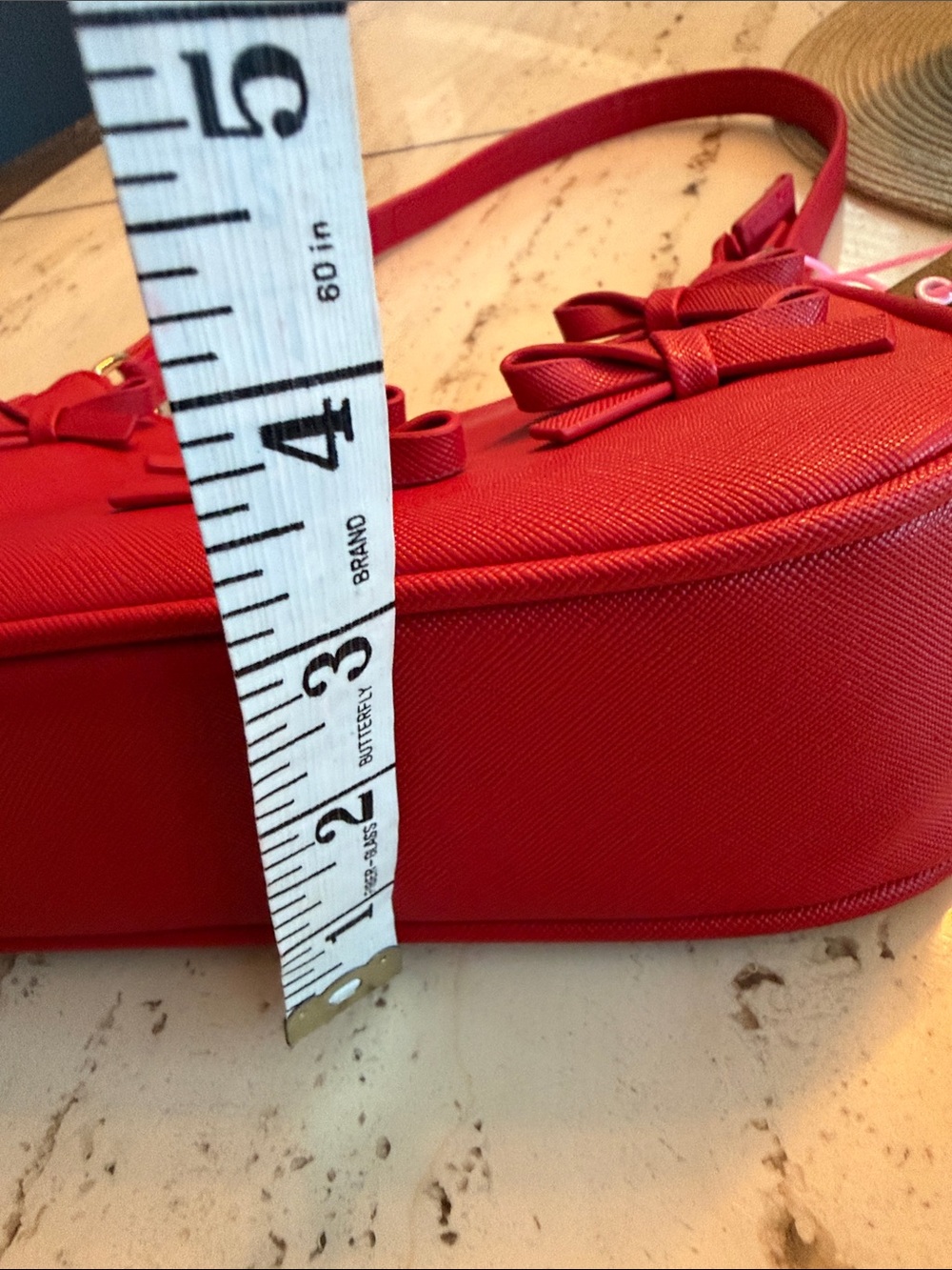 Like Dreams NWT Red Mini Shoulder Bag with Decorative Bows - Picture 13 of 13